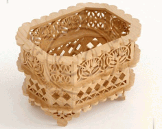 Wooden Decorative Storage Basket Free DXF File