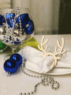 Wooden Deer Head Napkin Holder Laser Cutting Free Vector File
