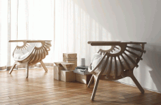 Wooden Designer Chair Cnc Free Vector File