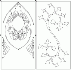 Wooden Dining Room Partition With Islamic Style Decoration For Laser Cut Cnc Free DXF File