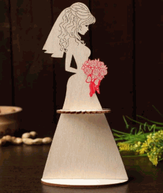 Wooden Doll Napkin Holder Laser Cutting Free Vector File, Free Vectors File
