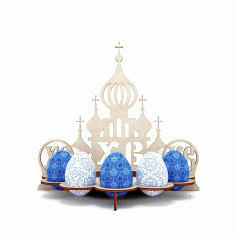 Wooden Easter Egg Holder For Laser Cutting Free Vector File