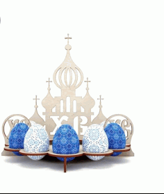 Wooden Easter Egg Holder Free Vector File
