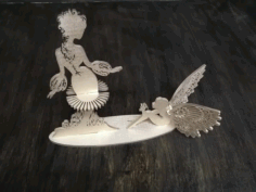 Wooden Fairy Napkin Holder Laser Cutting Free Vector File