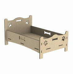 Wooden Fancy Dog Bed Pet Supplies For Laser Cut Free Vector File
