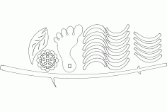 Wooden Flower Free DXF File, Free Vectors File
