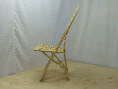 Wooden Folding Chair Design Free DXF File
