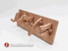 Wooden Hanger Drawing For Laser Cutting Free DXF File