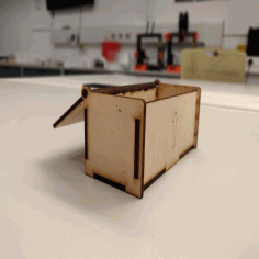 Wooden Hinged Box Laser Cutting Template Free DXF File