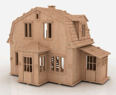 Wooden House 3 Mm For Laser Cut Free DXF File