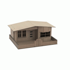 Wooden House Template For Laser Cut Free Vector File