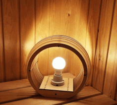 Wooden Lamp Drawing For Laser Cut Free Vector File