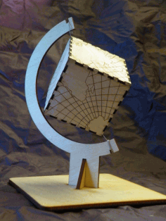 Wooden Laser Cut Cube Globe Free DXF File