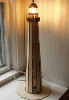 Wooden Lighthouse Lights For Laser Cut Cnc Free DXF File