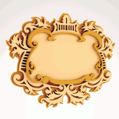 Wooden Mirror Frame Free DXF File