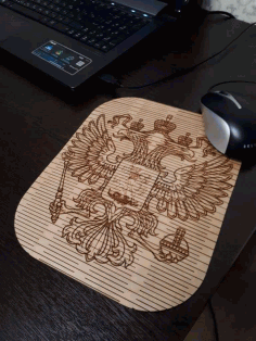 Wooden Mouse Pad For Laser Cutting Free Vector File