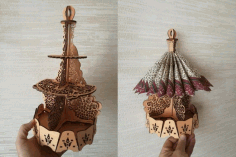 Wooden Napkin Holder Laser Cutting Free Vector File