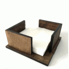 Wooden Napkin Holder Organizer Laser Cutting Free DXF File