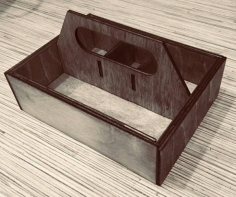 Wooden Napkin Holder With Handle Laser Cutting Free Vector File