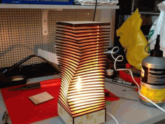 Wooden Night Light Table Lamp Laser Cut Template Free DXF File