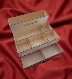 Wooden Office Desk Organizer Laser Cut Free Vector File