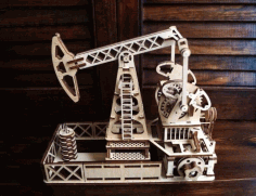 Wooden Oil Pump For Laser Cut Free Vector File
