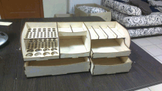 Wooden Organizer For Laser Cutting Free Vector File