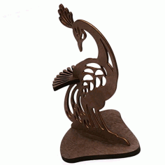 Wooden Peacock Napkin Holder Dining Table Decor Laser Cutting Free DXF File