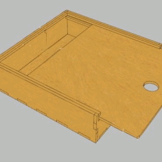 Wooden Pencil Box Organizer Laser Cut Free Vector File
