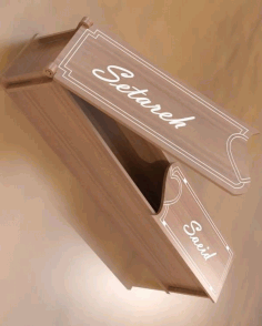 Wooden Pencil Gift Case Pen Organizer Laser Cut Free Vector File