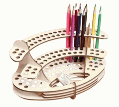 Wooden Pencil Holder Desk Organizer Laser Cut Free Vector File
