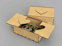 Wooden Photo Box 3mm Free Vector File