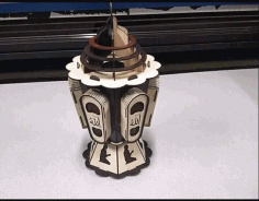 Wooden Ramadan Lantern For Laser Cutting Free Vector File
