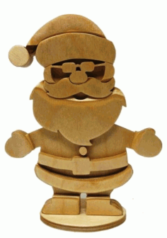 Wooden Santa Claus Laser Cut Free Vector File