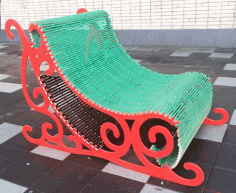 Wooden Santa Sleigh 12mm Laser Cut Free Vector File