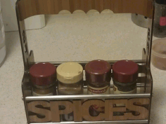 Wooden Spice Caddy With Handle For Laser Cutting Free Vector File