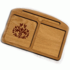 Wooden Sticky Notes And Pencil Holder Office Desk Organizer Laser Cut Free Vector File