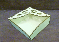 Wooden Tissue Paper Napkin Holder Laser Cutting Free DXF File