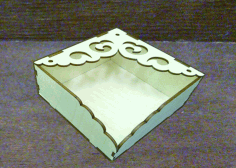 Wooden Tissue Paper Napkin Holder Model Laser Cutting Free Vector File