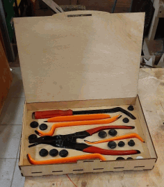 Wooden Tool Storage Box For Laser Cut Free Vector File