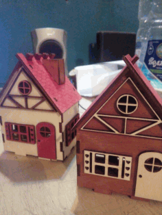 Wooden Toy House For Kids Laser Cut Template Free Vector File