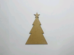 Wooden Triangle Christmas Tree Laser Cut Free Vector File