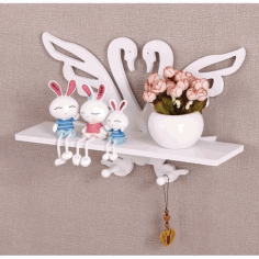 Wooden Wall Shelves Set Free DXF File
