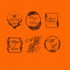 Wreaths With Leaves For Engraving Drawing Free Vector File