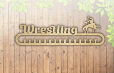 Wrestling Medal Hanger Template For Laser Cut Free Vector File, Free Vectors File