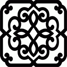 Wrought Iron Frame Pattern Free DXF File, Free Vectors File
