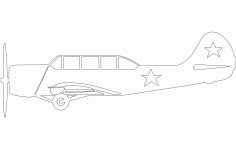 Yak 52 Airplane Free DXF File