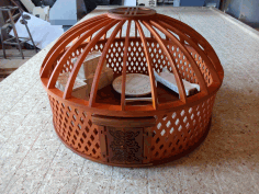 Yurt Jewelry Box Free DXF File