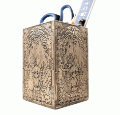 Zelda Pen Holder Laser Cut Free Vector File