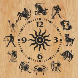 12 Zodiac Clock For Laser Cut Plasma Free DXF File